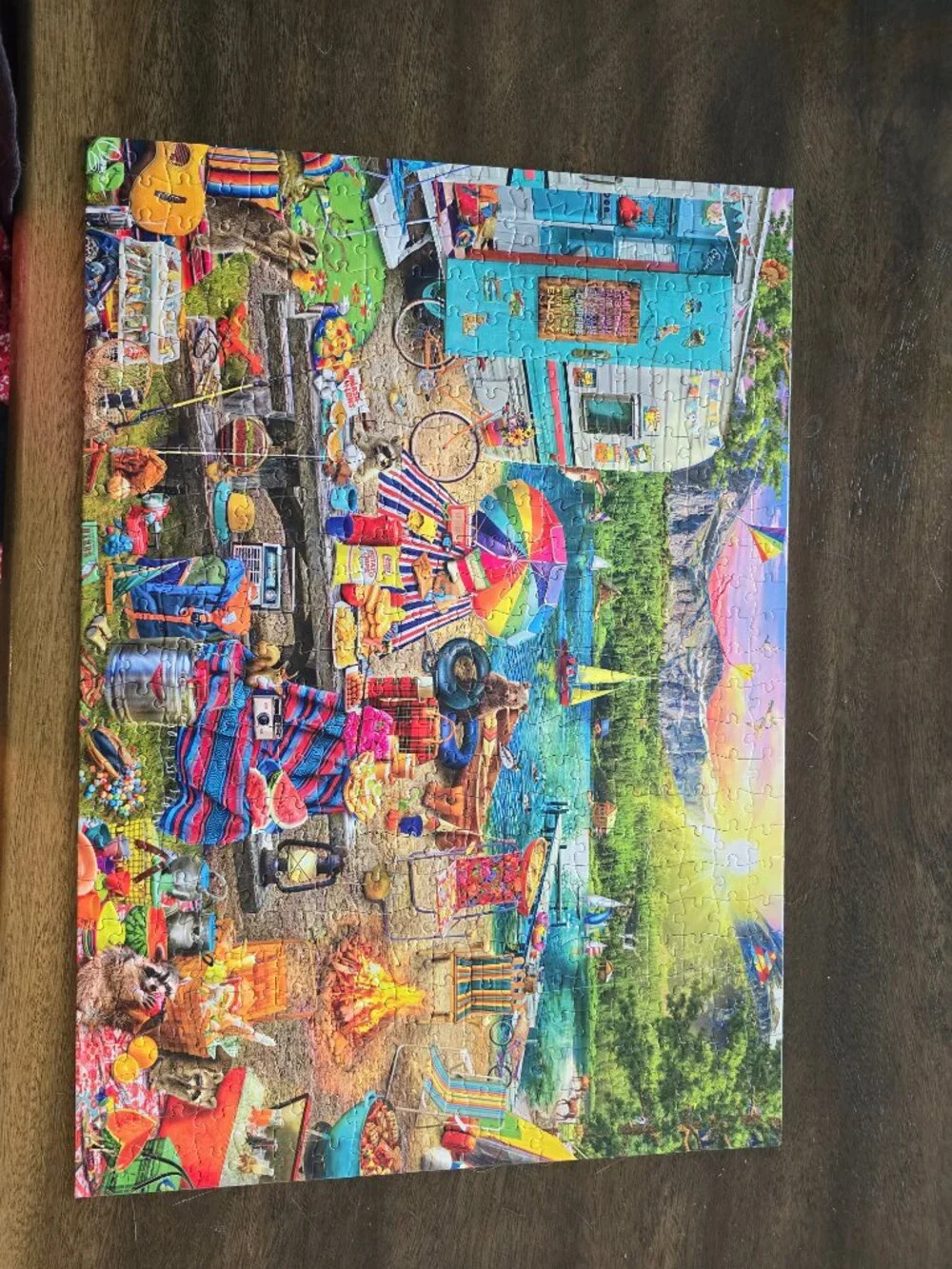 500 Piece Jigsaw Puzzle Hidden Images Camping Beach